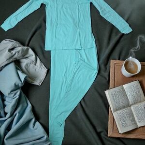 Elegant Aqua Women's Pajama Set
